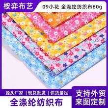 创意新款小花印花布料全绦纶布料春夏季多款颜色箱包服饰平纹面料