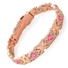 Cross Hearts-Rose Gold Pink Diamonds