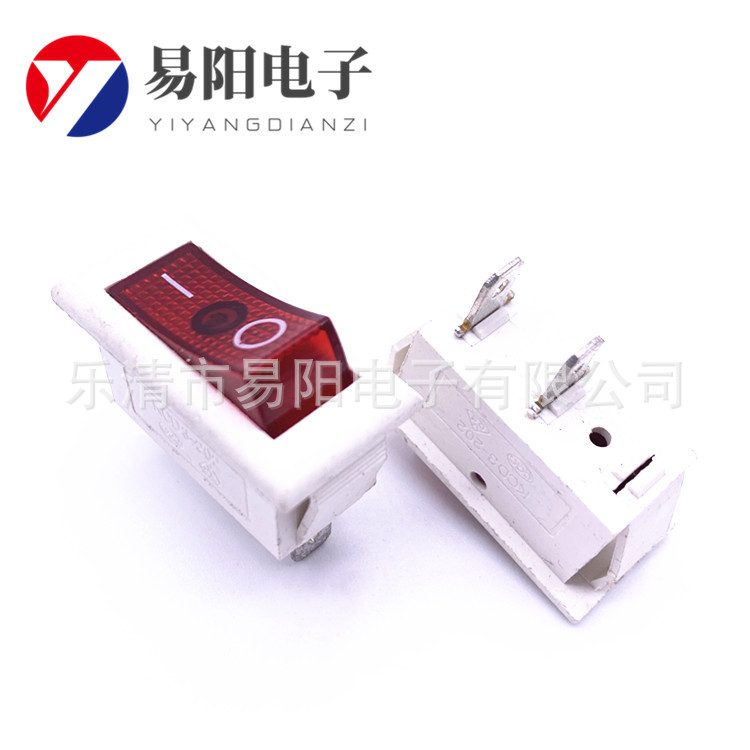 船型开关白色KCD3带灯电热锅炒锅翘板开关带灯 翘板开关16A 250V