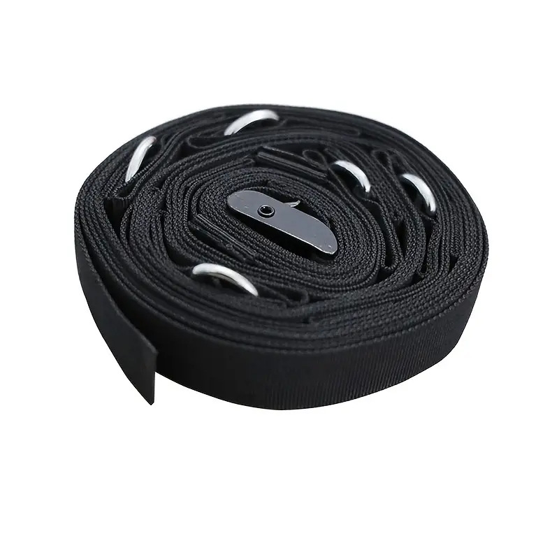 5,1 m sin instalación, resistencia, entrenamiento de suspensión de cuerda de tracción de fitness, accesorios, clip de puerta, hebilla de puerta de múltiples etapas, cinturón de anclaje de puerta