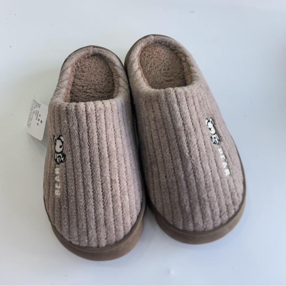 Zapatillas de algodón Cixi damas primavera / otoño / invierno para el hogar antideslizante para parejas para el hogar cálido invierno peluche hombre