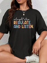 O 34106 Alright Stop Listen T-Shirt ������ԃ��T�� ���l