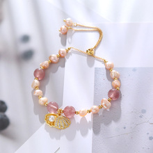 貝殼珍珠手鏈ins簡約設計韓系韓版簡約個性手鏈珠子串珠時尚首飾