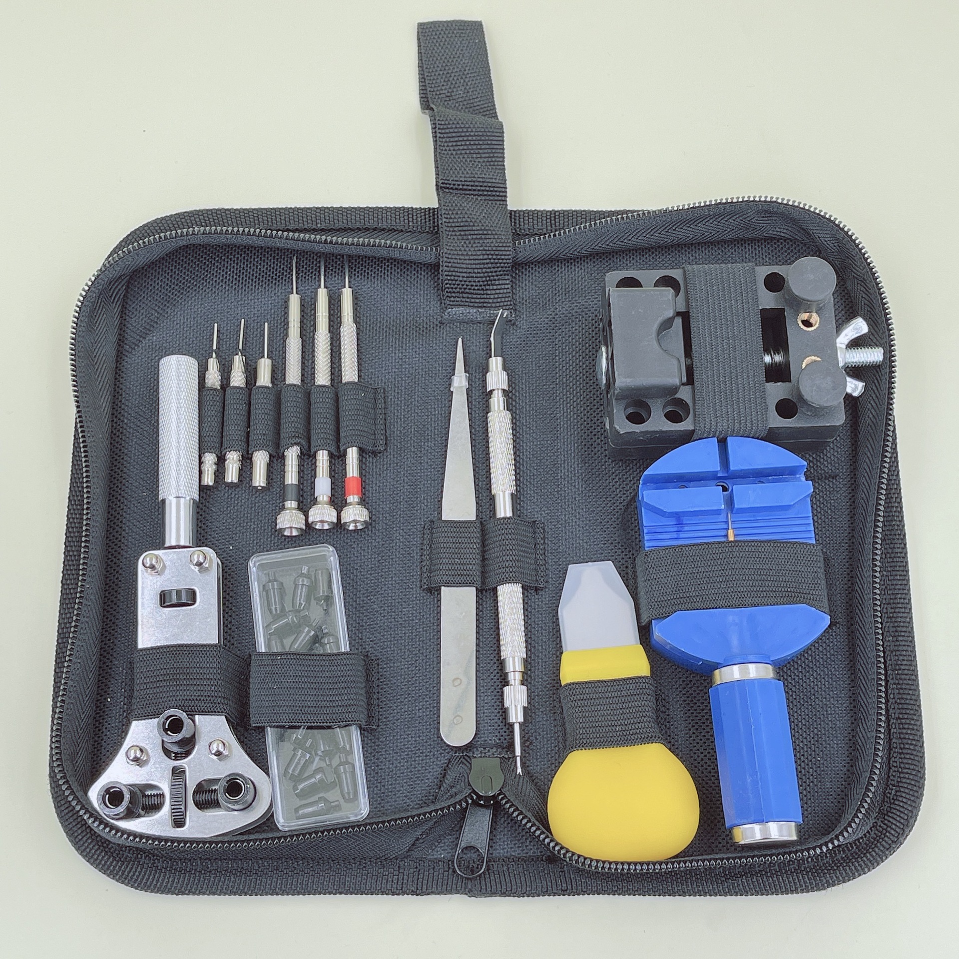 修表工具 手表维修工具包13件套 开表器工具套装 拆表带器 开底器