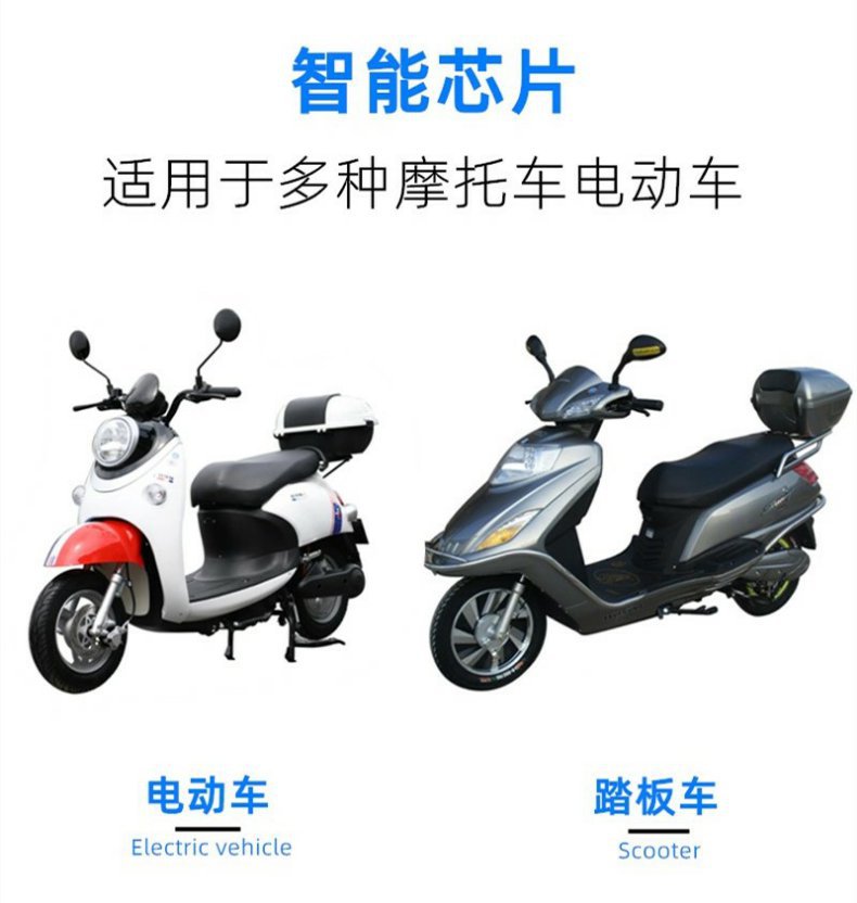 Electric Car Light Bulb Led Strong Light Motorcycle Headlight Super Bright Headlight 12V48V80V Built-In Headlight Double Claw Light