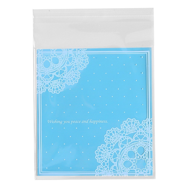 3 colores Corea del Sur dulce encaje copo de nieve crujiente galletas pastel de vaca pastel de Luna bolsa de embalaje al por mayor 10*11