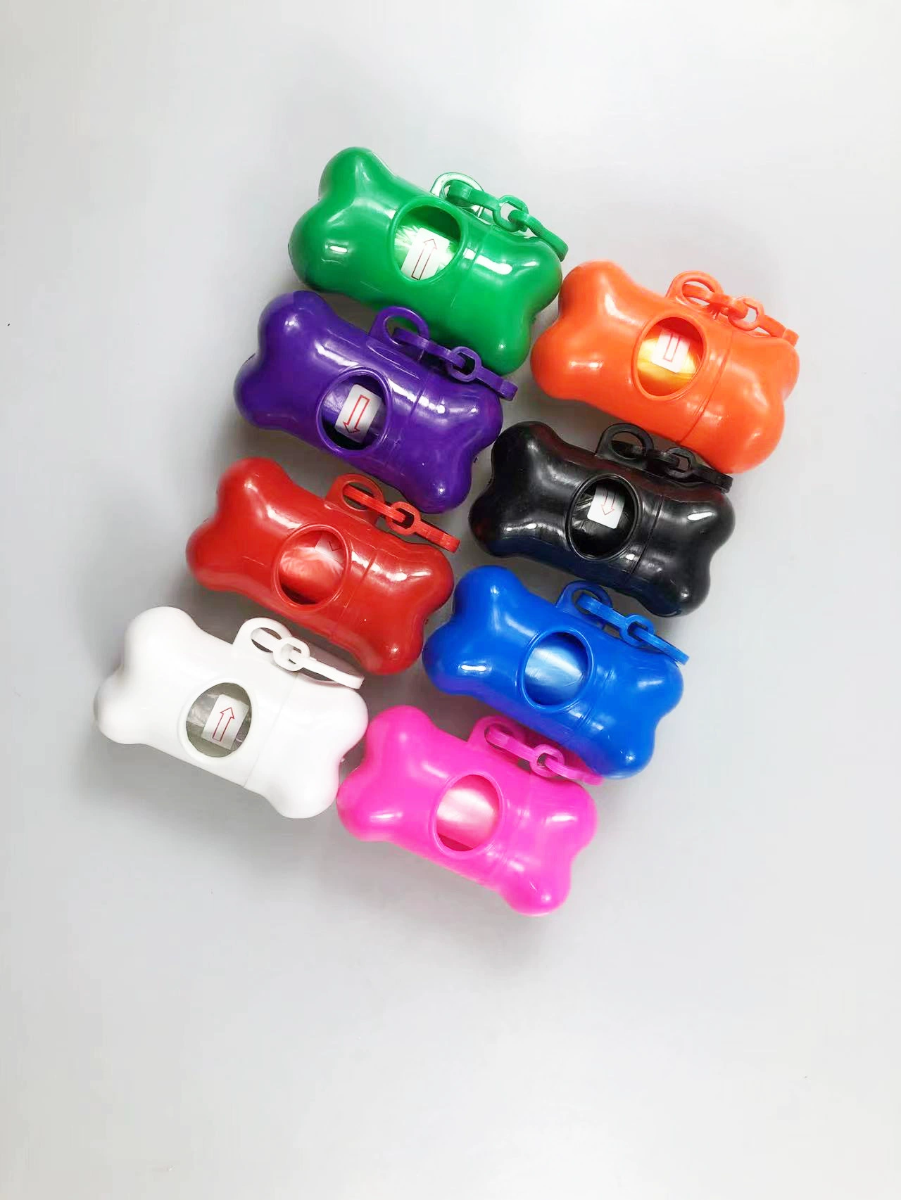 Производители в наличии Диспенсер для мешков для мусора для домашних животных Портативный ящик для выгула собак в форме кости