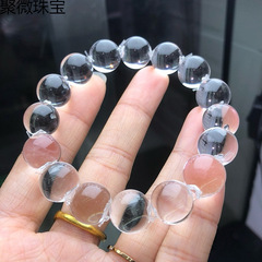 天然全净体牛鼻孔白水晶泡泡款手串女款时尚百搭礼物送女友闺蜜