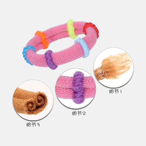 Baby hair tie 2.5cm small middle elastic washcloth loop 100 pieces bird bag hair tie for girls