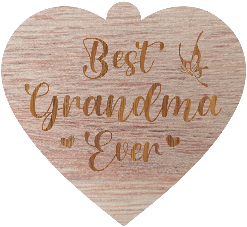 최고의 할머니 나무 곡물 색상 양면 조각