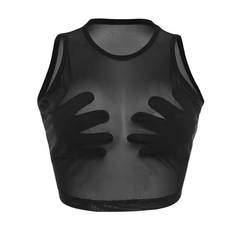 Women's Tank Top Tank Tops See-through Sexy Hand Solid Color display picture 3