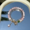 Pink Golden Butterfly Cheese Milk Cover Bracelet#SZ223