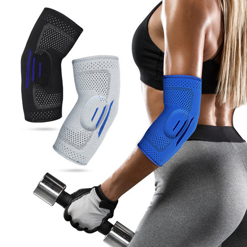 Sports knitted elbow pads, outdoor skiing, running, basketball, fitness, pressurized and warm nylon elbow pads, protective gear