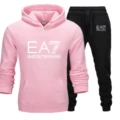 Pink + black pants + white label