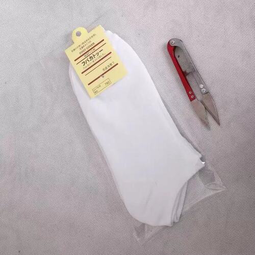 Disposable cotton socks for men and women, black and white, gray socks, no-wash, deodorant, sweat-absorbent, summer thin foot bath boat socks