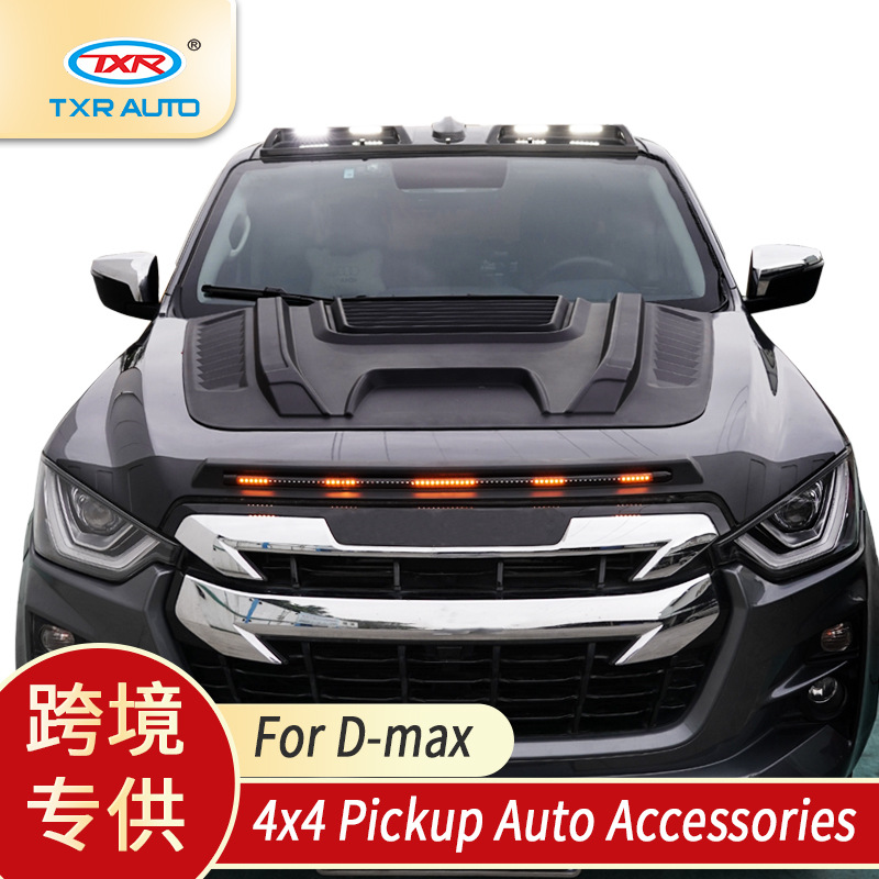 Tenxinrui adecuado para Ford Ranger coche cubierta de escudo de piedra arenisca modificado rueda ceja techo protector de lluvia ligera Accesorios