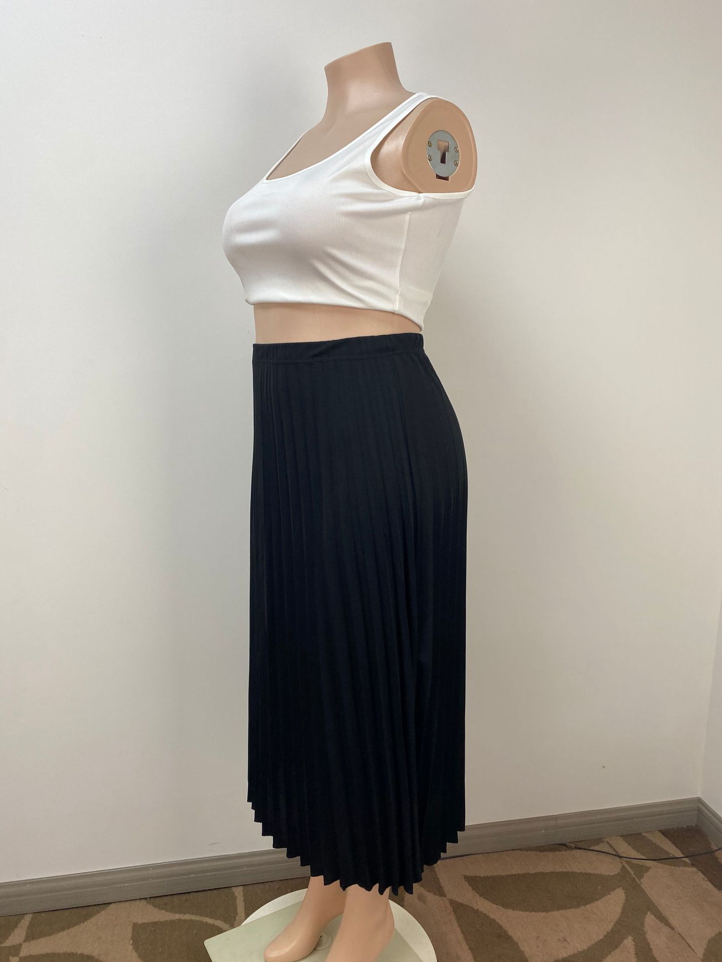 Jupe plissée femme jupe décontractée et ample à la mode_voghion.com