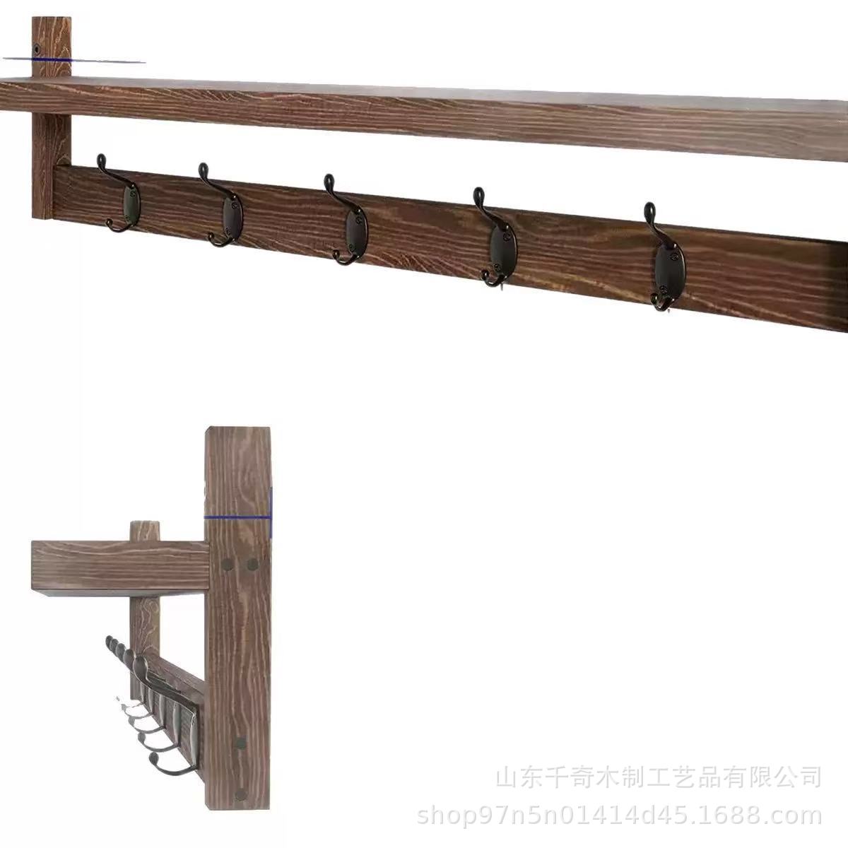 Perchas de madera, colgadores de baño de pared, estantes para artículos diversos en la pared de la sala de estar, estantes para llaves de entrada