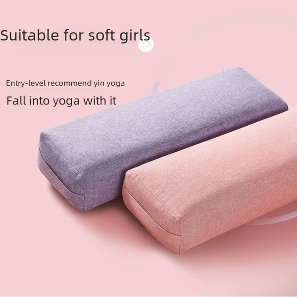 Yoga Pillow, Lumbar Pillow, Pregnancy Pillow, High-Density Sponge, Removable and Washable Rectangular Pillow, Yoga Exercise Aid