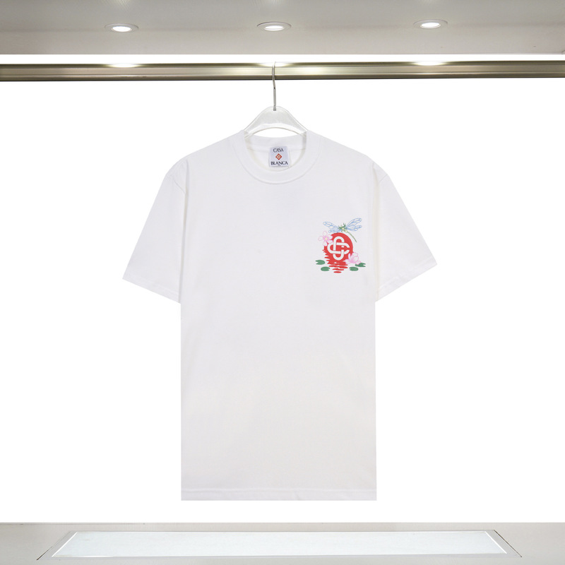 メンズ半袖 260g カサブランカ半袖 2025 春夏新作 カラープリント CASA ピュアコットン半袖|undefined