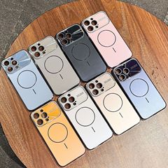 镭射镜头大视窗镜头适用iPhone16P手机壳细圈磁吸苹果12 15保护套