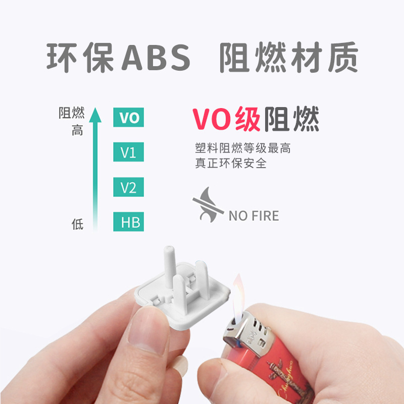 Cubierta protectora del zócalo anti-eléctrico estándar americano del choque del poder aislado cubierta protectora del zócalo de la seguridad del niño del bebé Jack