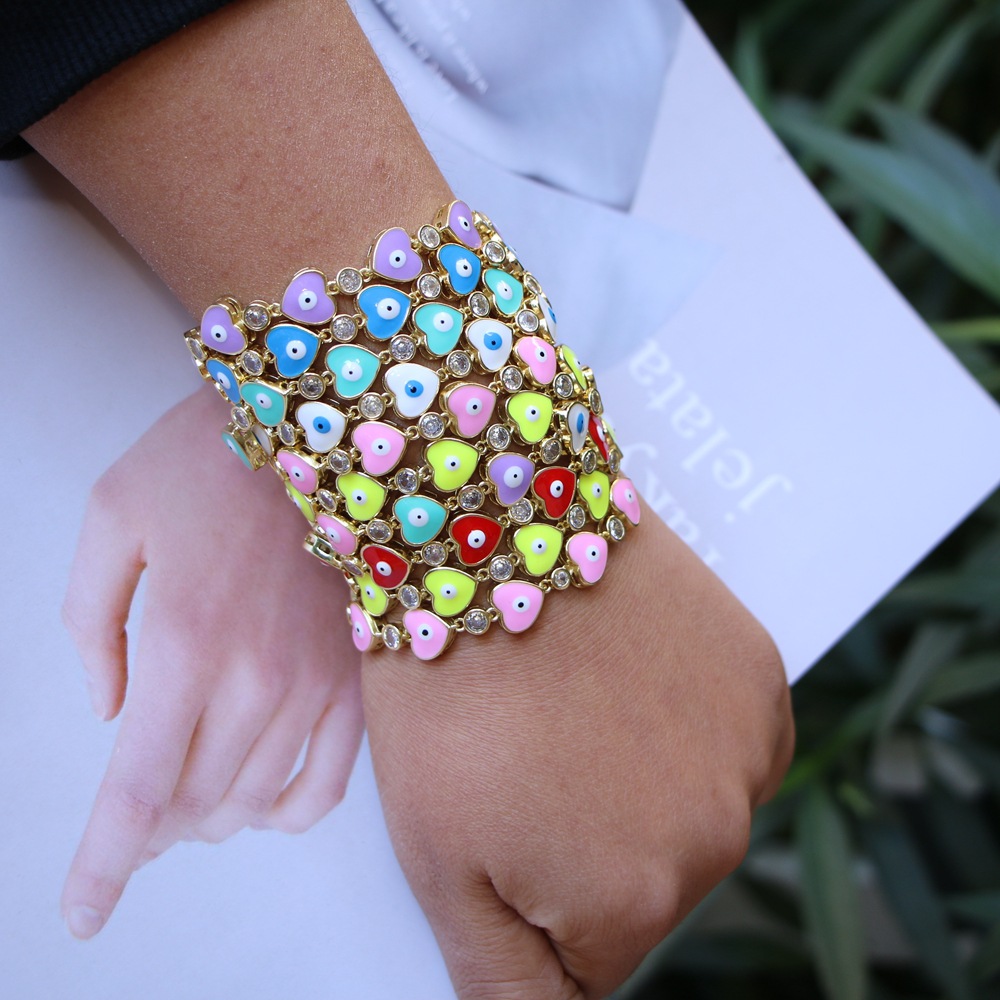 European and American ethnic dripping oil eye diamond bracelet