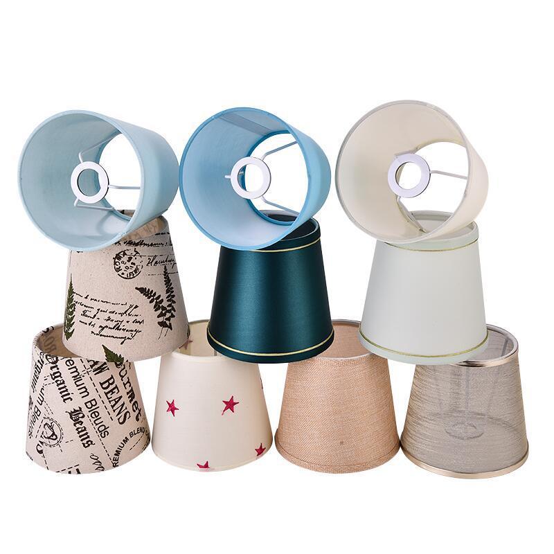 New modern simple chandelier lampshade shell cover E14 screw PVC creative DIY fabric lampshade lighting accessories