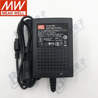 台湾明纬电源适配器 GST18U15-P1J 18W 15V1.2A 美规两脚插头