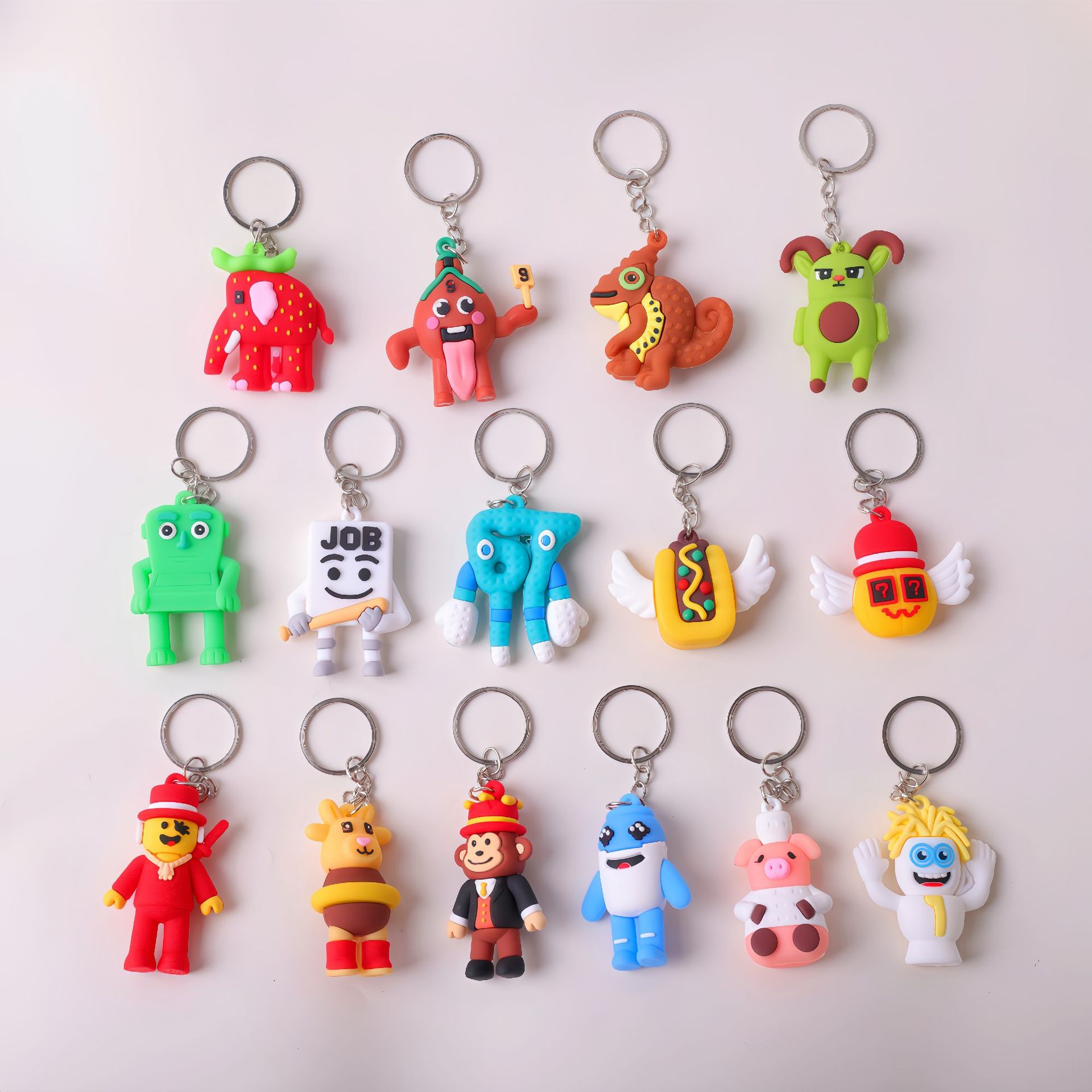 Explosiones transfronterizas robar hacha de cerebro llavero dibujos animados PVC accesorios muñecas de goma blanda mochila accesorios de automóviles pequeños colgantes al por mayor