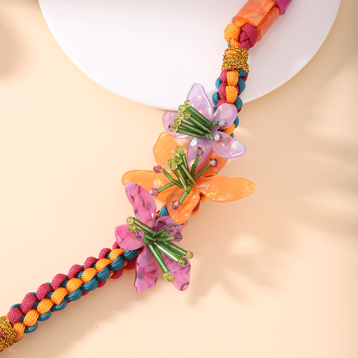 Women'S Gender Sweet Flower Resin Choker Wholesale