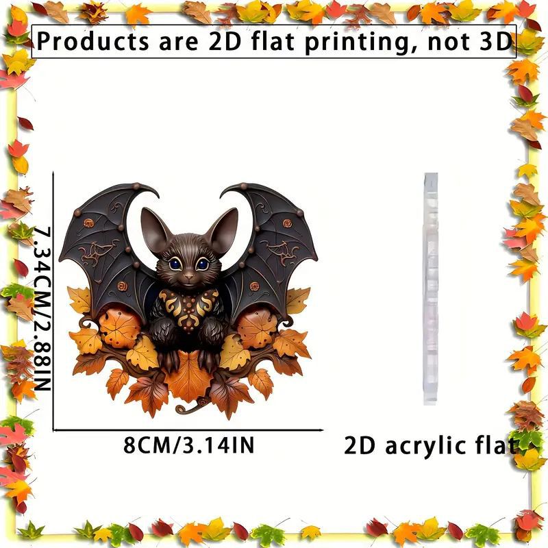 Amazon Halloween decoración de árbol de navidad adorable acrílico gato colgante de decoración de fiestas familiares colgante image 5