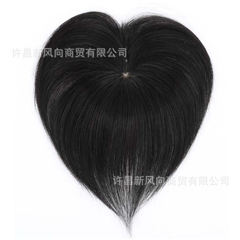 Pelo real completo cabeza parcial peluca pieza cabeza giro pelo parche ligero mini una pieza cubierta pelo blanco pelo parche