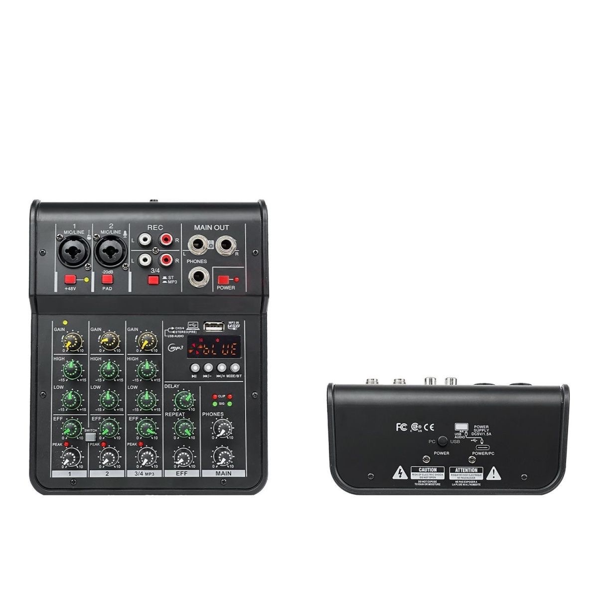 Fabricante transfronterizo de 4 vías mezclador Bluetooth pequeño profesional con efecto de reverberación micrófono K canción reunión de rendimiento de escenario