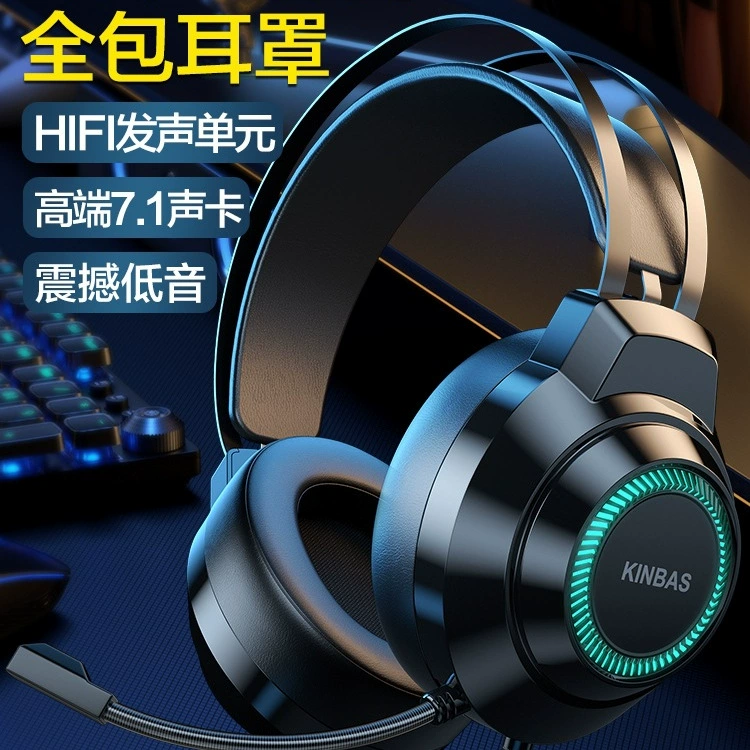 Wired Over-Ear Gaming Headset with Microphone for Desktop and Laptop Computers