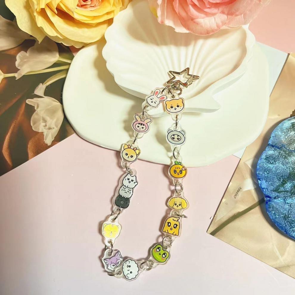 A String of Keychains Cute Double-Sided Cartoon Newrizze Acrylic Peripheral Zb1 Doorman