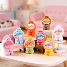 植绒Dimo泡泡松鼠 创意卡通公仔DIY桌面装饰品树脂小摆件车载饰品