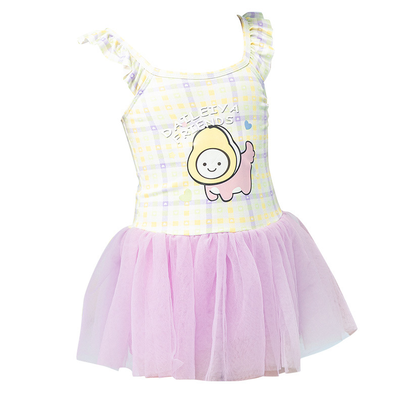 Ventas calientes de nuevos trajes de baño para niños niñas lindos bebés dibujos animados impresión spa piscina set de natación