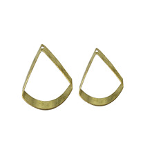 扇形单孔铜管斜片 几何水滴形耳环项链挂件 DIY手作箱包饰品配件