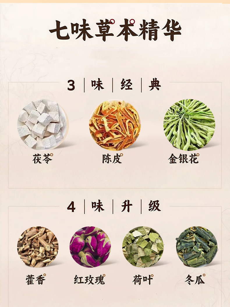 Lotus Leaf Honeysuckle Poria Herbal Tea 8g x 10 Bags Cold Brew Sugar Free key features