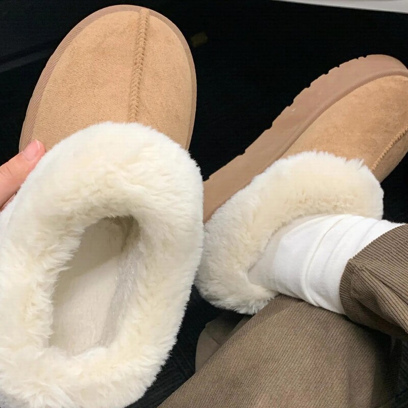 in stock! New thick-soled warm snow boots cotton shoes anti-slip waterproof women's northeast can wear!