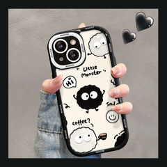 Applicable for Apple iPhone 15 Pro Max phone case, new iPhone 14 hollowed-out coal ball 13/12 lambskin for women XS/XR