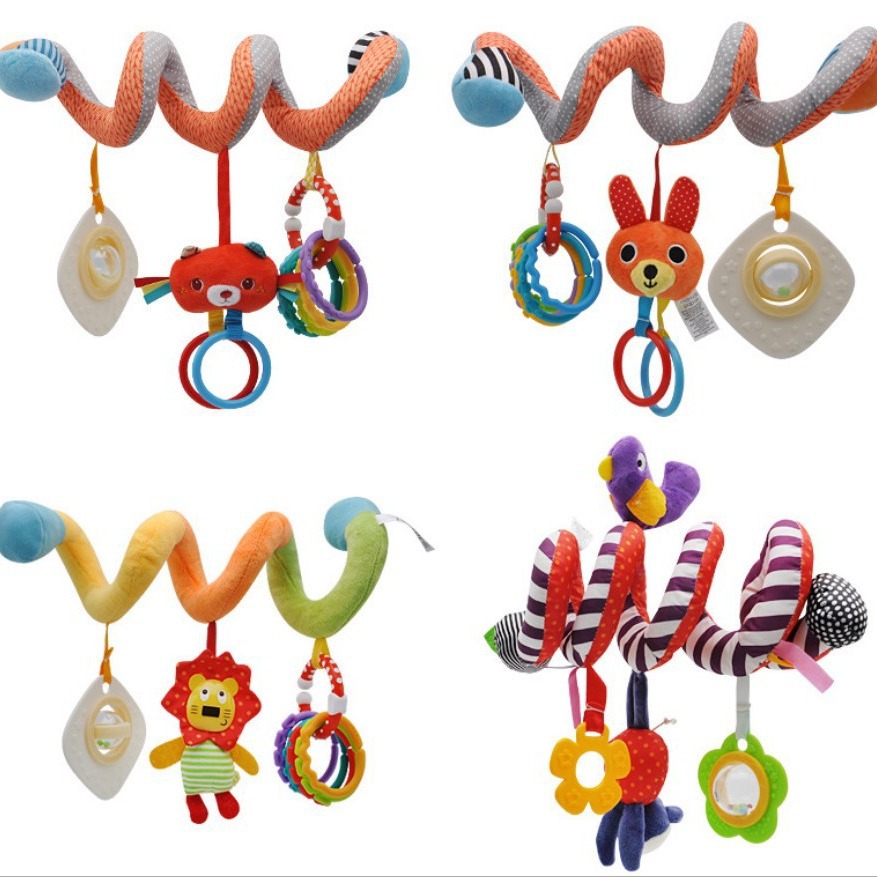 Baby bed hanging around the bed with infant plush toys, bed bell, baby rattle