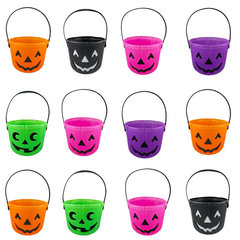 ハロウィンお化け祭りカボチャバケツカボチャ缶プラスチックギフトバケツ子供おもちゃビーチバケツギフトバケツカボチャ缶