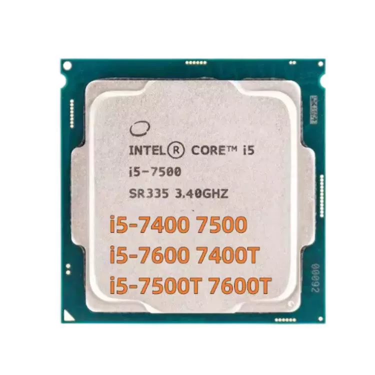 Семейные процессоры Core 4 ядра i5 7400 1151 интерфейс процессор CPU оптовый, без упаковки, 14 нанометров