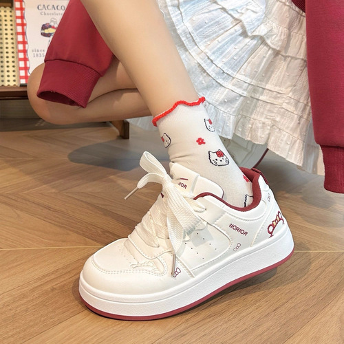 Women's white shoes, new autumn style, children's shoes, versatile student sports casual shoes, thick sole women's shoes