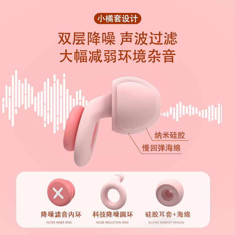 Earplugs for Sleeping, Noise Reduction, Sound Insulation, Anti-Noise Earplugs, Sponge Dormitory Learning, Silent Anti-Noise Plugs