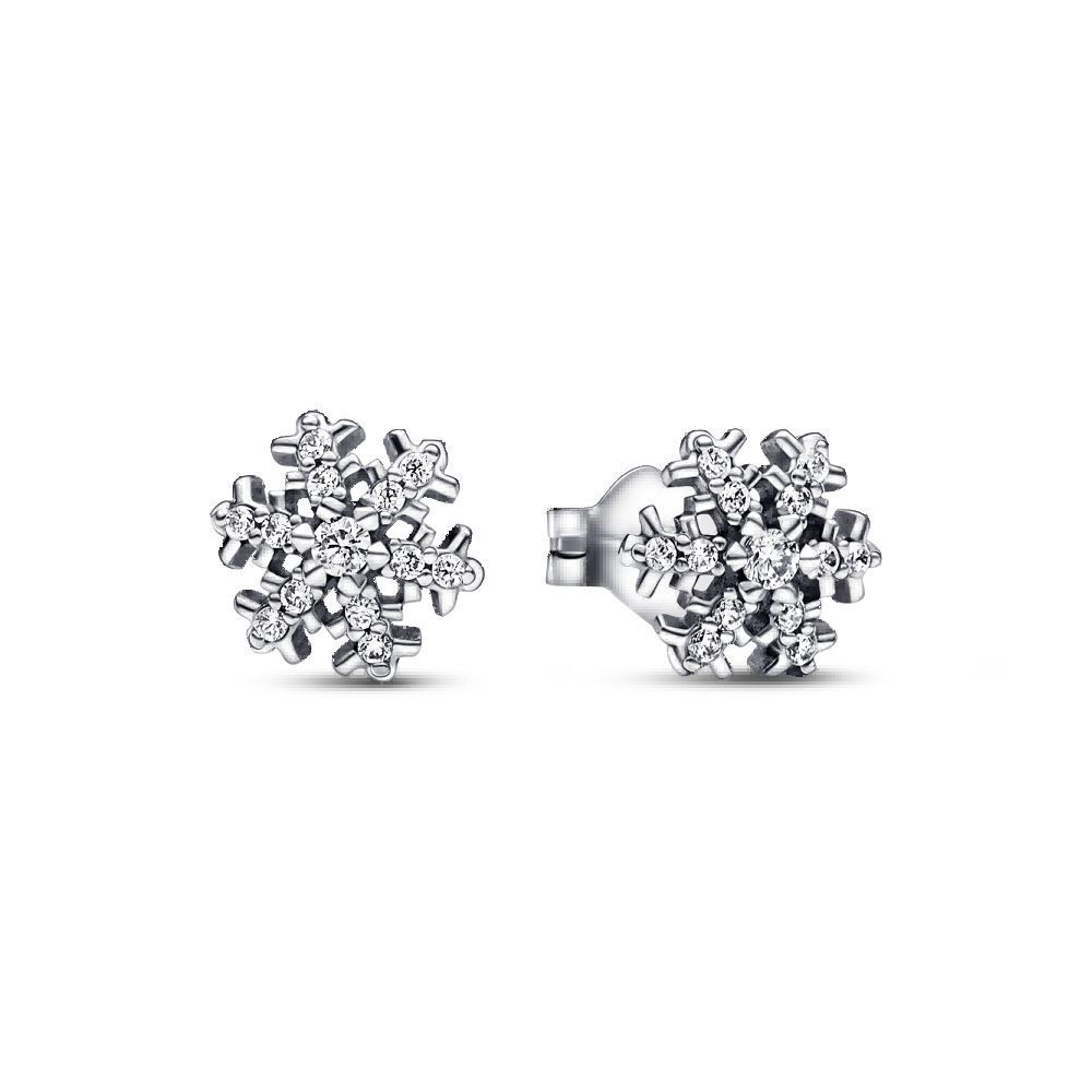 1 Pair Christmas Elegant Heart Shape Snowflake Copper Ear Studs display picture 7