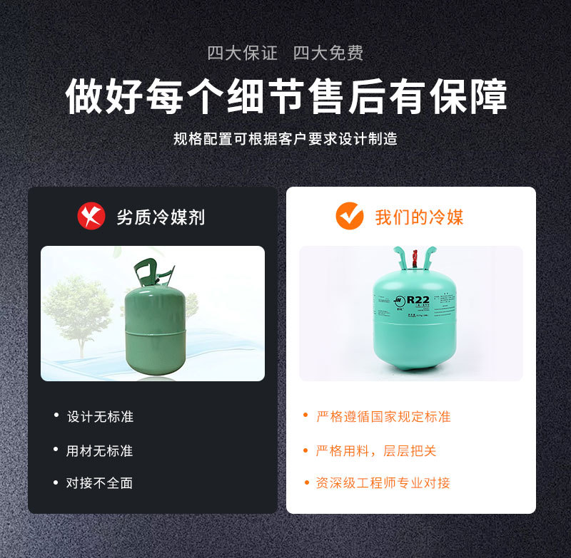 Jushen R22 Refrigerant 6.8kg Commercial Household Air Conditioning Refrigerant Refrigerant Refrigerant Freon Original