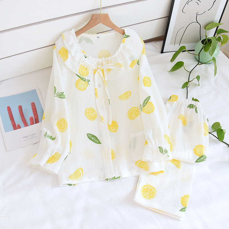 LHホワイトレモンバニラクレープパジャマセット